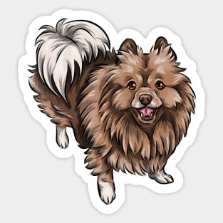 Cute German Spitz Mittel Sticker